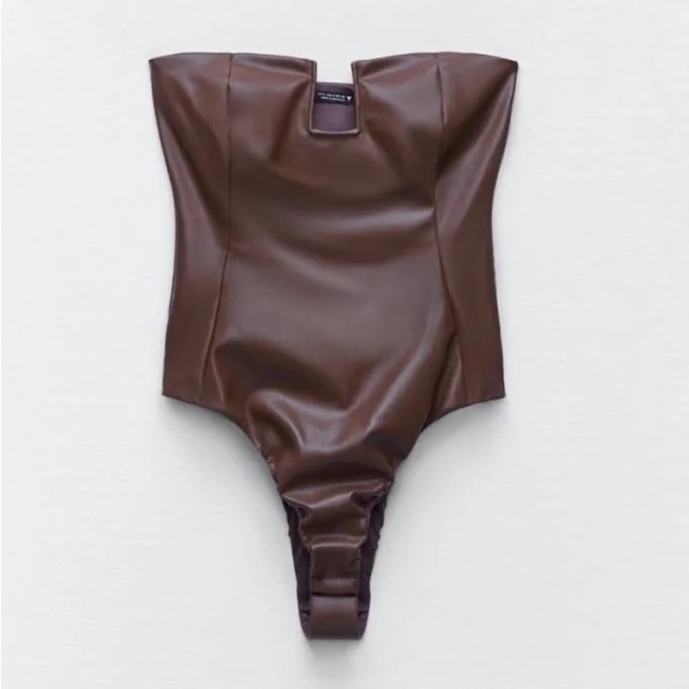 Never worn Zara leather body suit